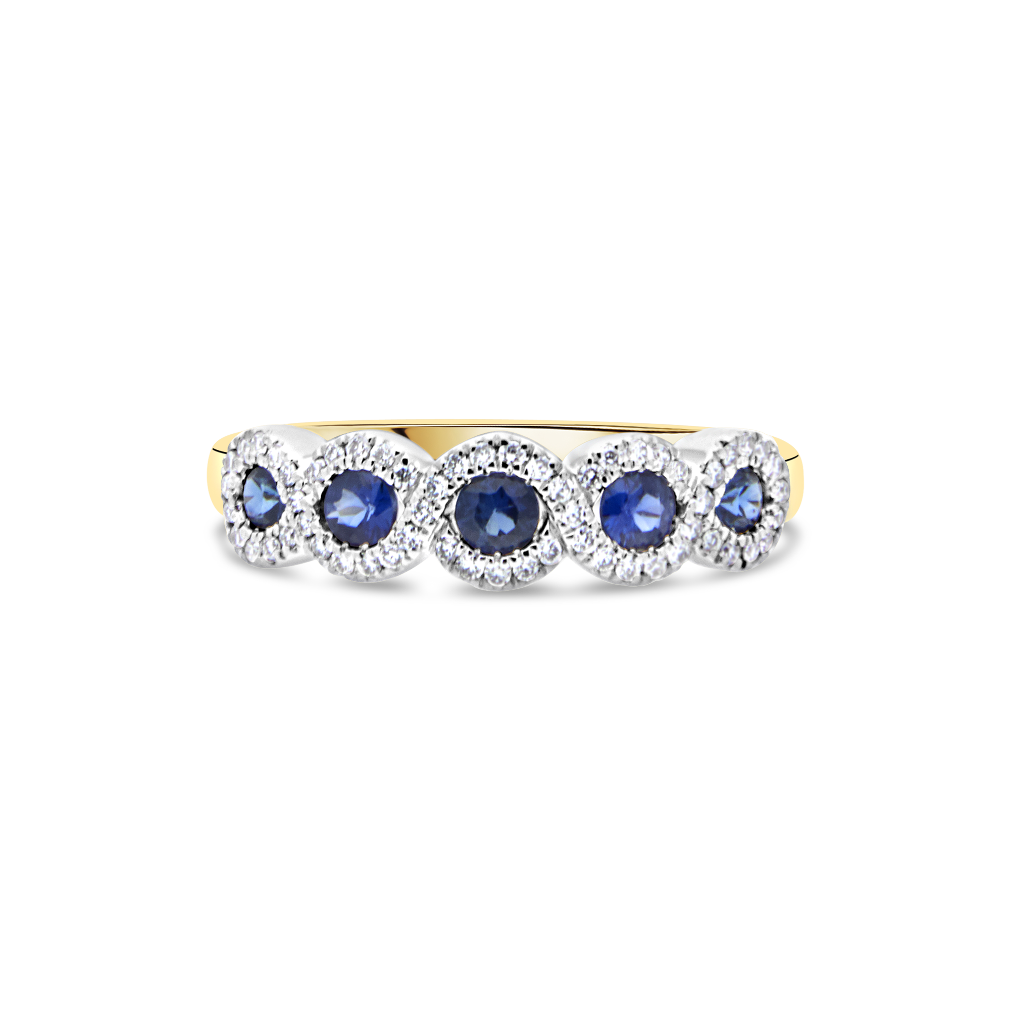 The "Presence" with Blue Sapphire, Yellow Gold