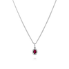 Ruby & Diamond Pendant with Chain