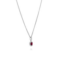 Ruby & Diamond Pendant with Chain