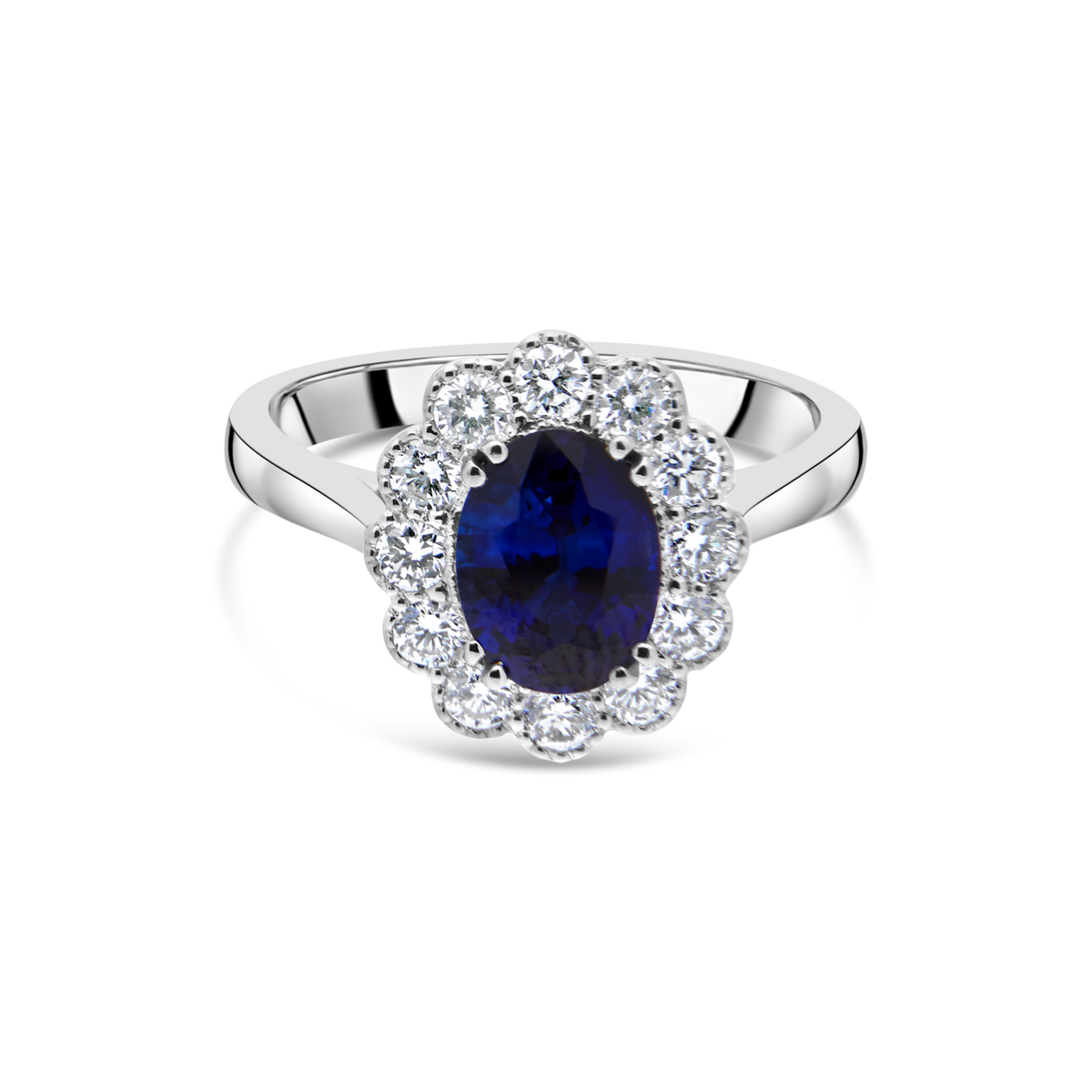 The "Kate Flower" Sapphire and Diamond, Platinum - Appleby Jewellers Dublin