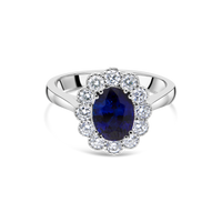 The "Kate Flower" Sapphire and Diamond, Platinum - Appleby Jewellers Dublin