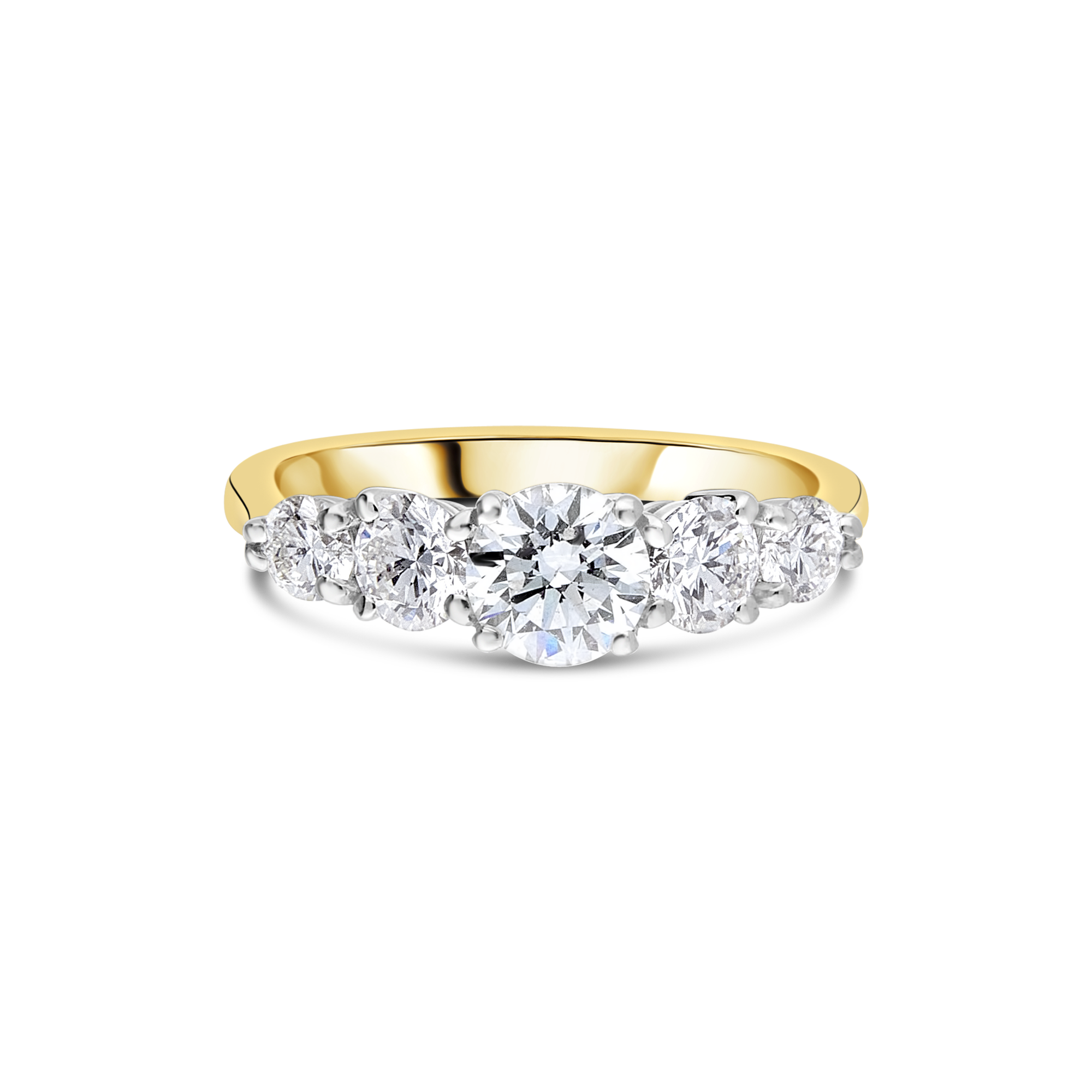 The "Decor" Five Stone Ring, Yellow Gold