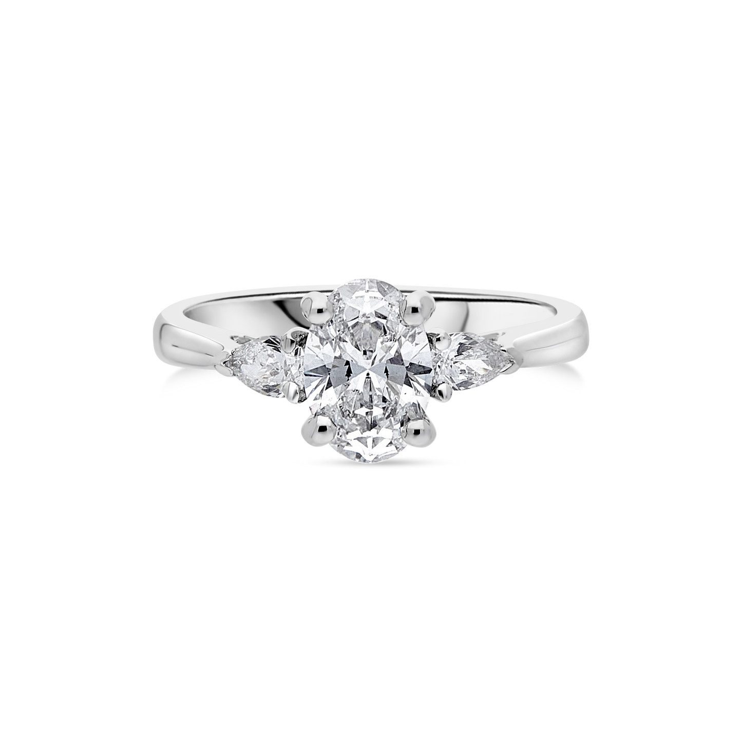 The "Tranquility" with Oval Diamond Platinum