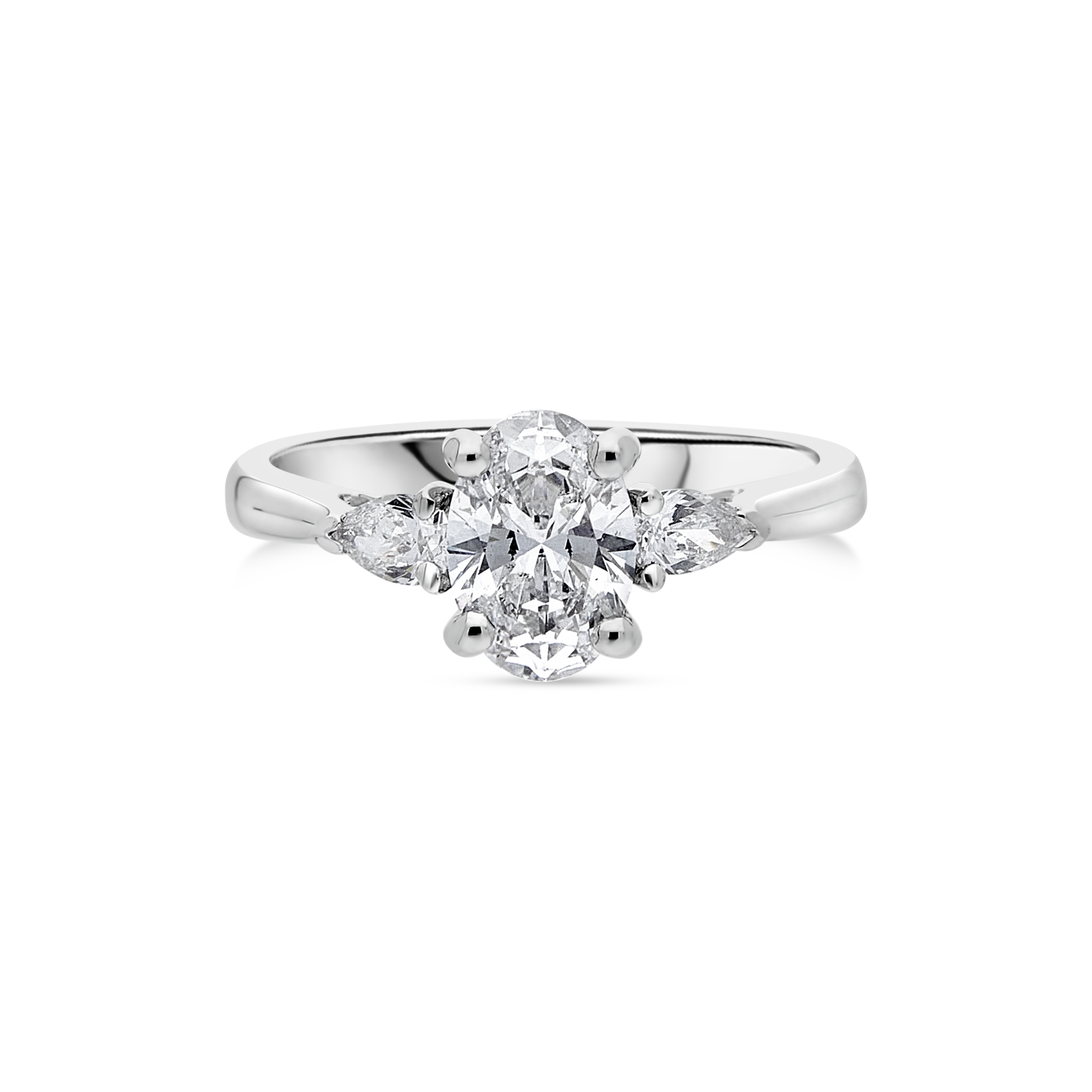 The "Tranquility" with Oval Diamond Platinum