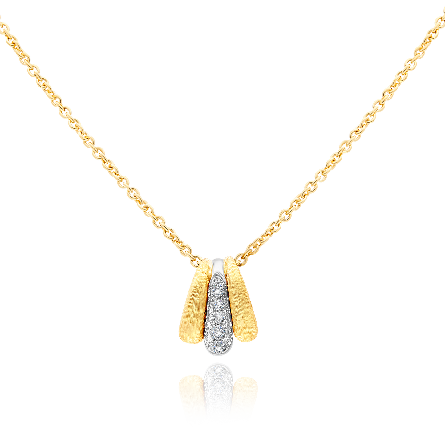 18ct Gold and Diamond Small "Lucia" Pendant Marco Bicego