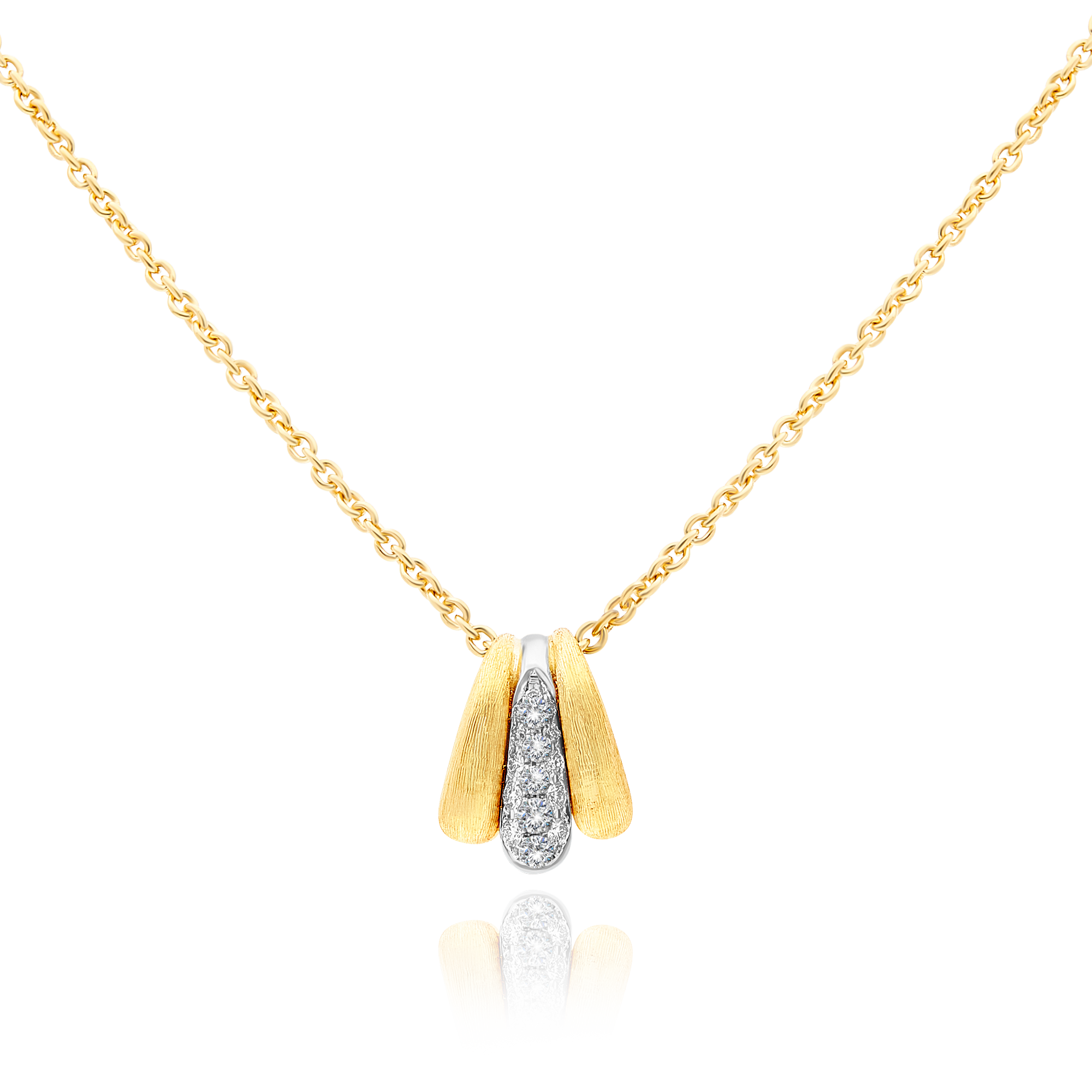 18ct Gold and Diamond Small "Lucia" Pendant Marco Bicego