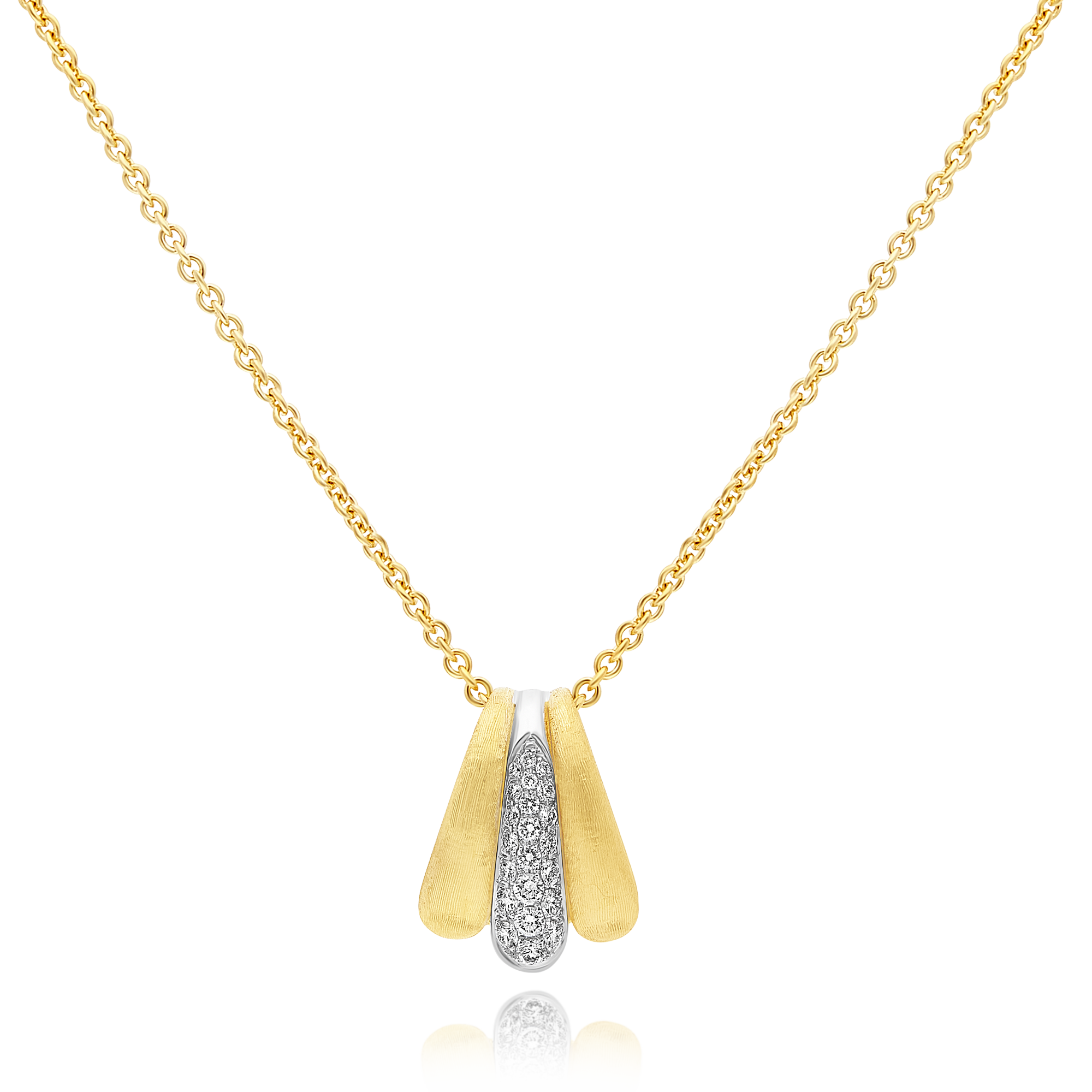 18ct Gold and Diamond Medium "Lucia" Pendant Marco Bicego