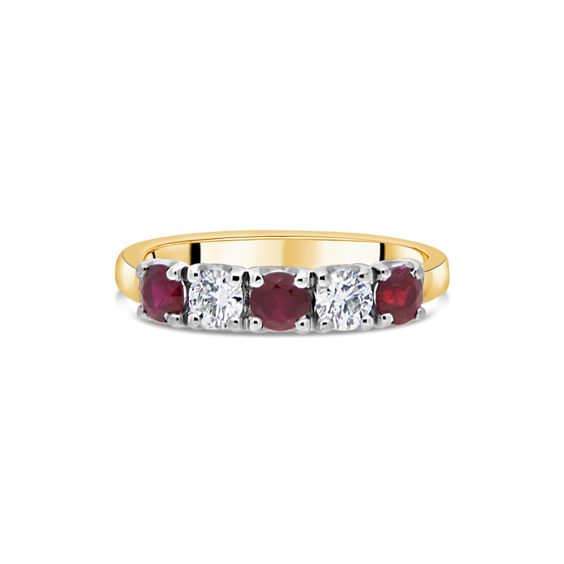The "Arc" Ruby and Diamond, Yellow Gold