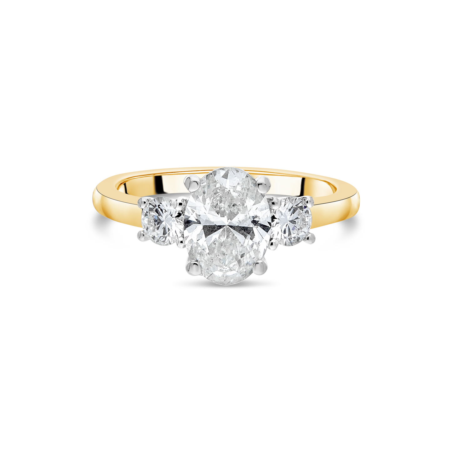The "Tulip" with Oval Diamond, Yellow Gold