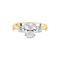 The "Tulip" with Oval Diamond, Yellow Gold