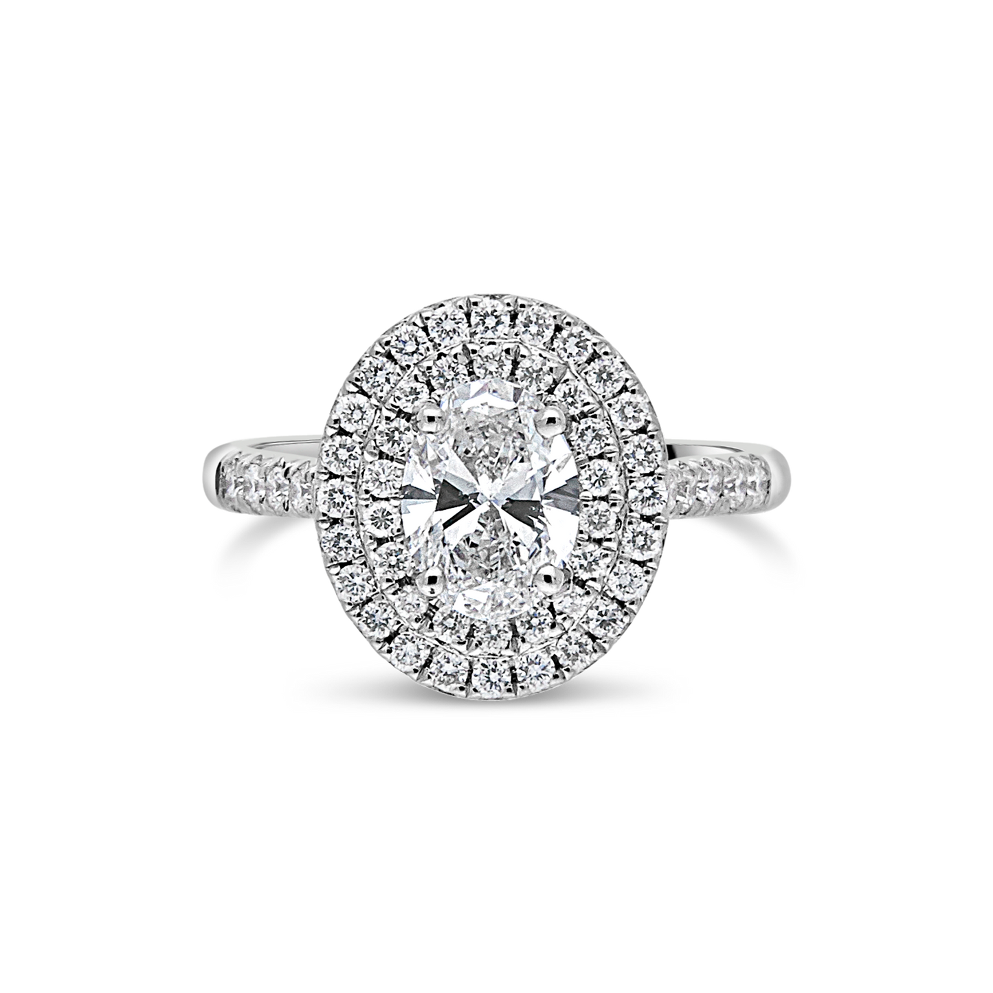 The "Grand Corinne" Oval Diamond Platinum