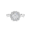 The Kate Flower Engagement Ring (Cushion Shaped Diamond)