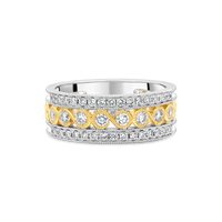 18ct Yellow Gold and Platinum Diamond Dress Ring