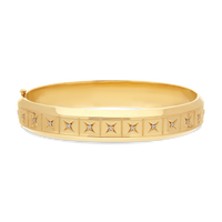 Gold and Diamond X Bangle