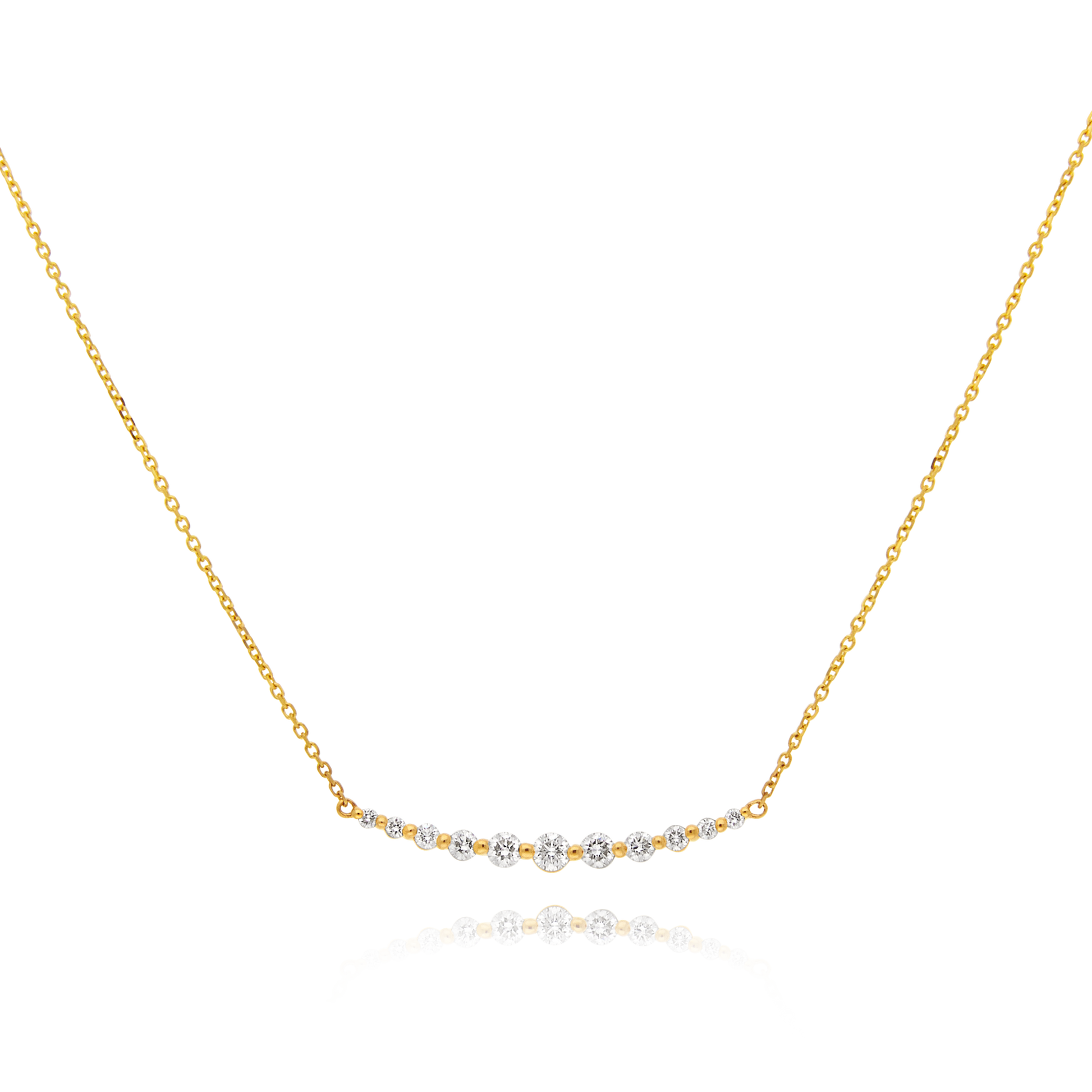 18ct gold bar necklace deals