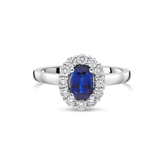 Sapphire and Diamond Ring, Platinum