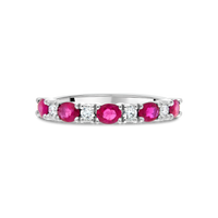 Ruby and Diamond Band Eternity Ring