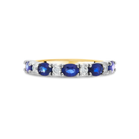 Sapphire and Diamond Band, Yellow Gold - Appleby Jewellers Dublin
