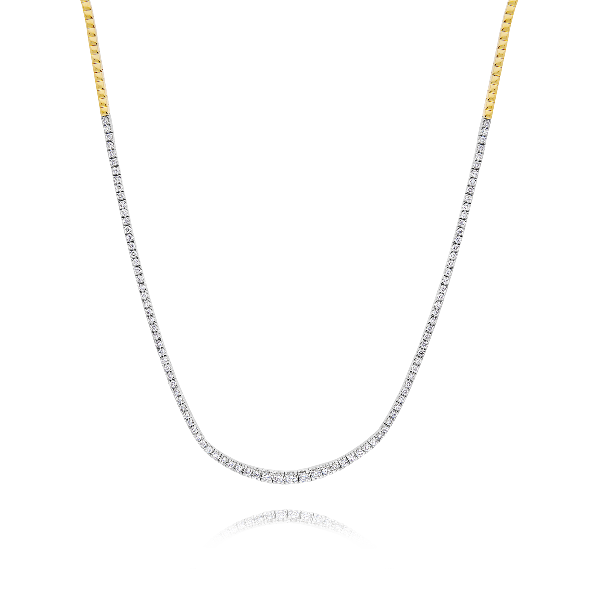 Two-Tone Gold Diamond Necklace