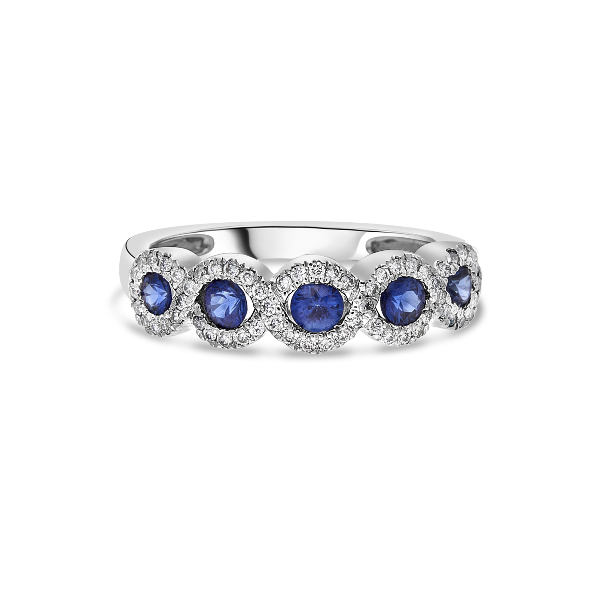 Platinum "Presence" Sapphire and Diamond Eternity Ring