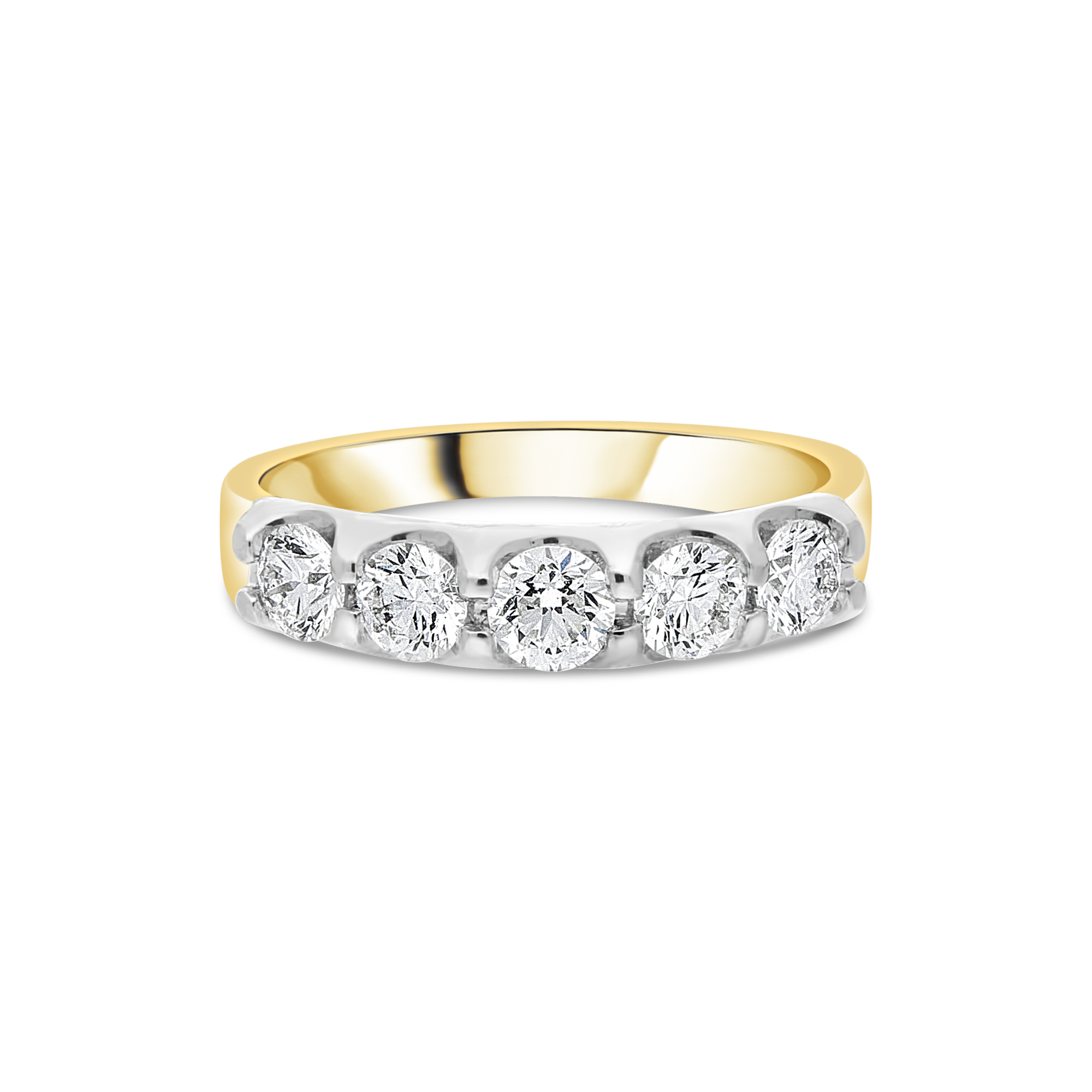 18ct Yellow Gold "Wave" Diamond Eternity Ring