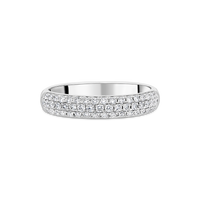 Platinum "Frill" Pavé-Set Diamond Ring