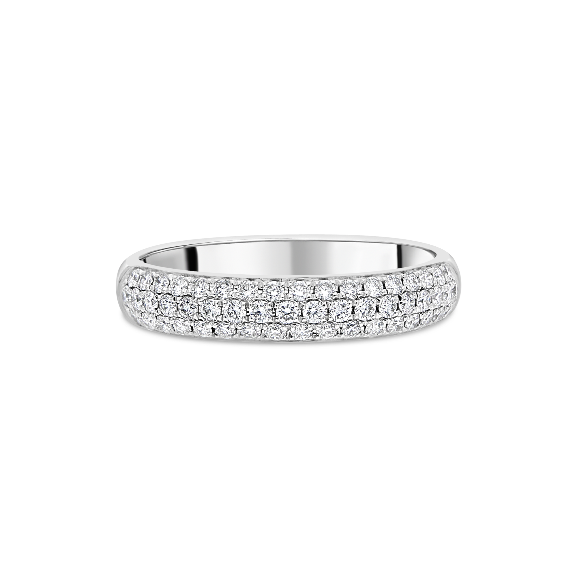 Platinum "Frill" Pavé-Set Diamond Band