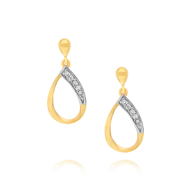 Diamond Pavé Droplet Earrings