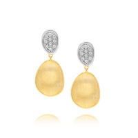 LUNARIA Collection Yellow Gold and Diamond Petite Double Drop Earrings