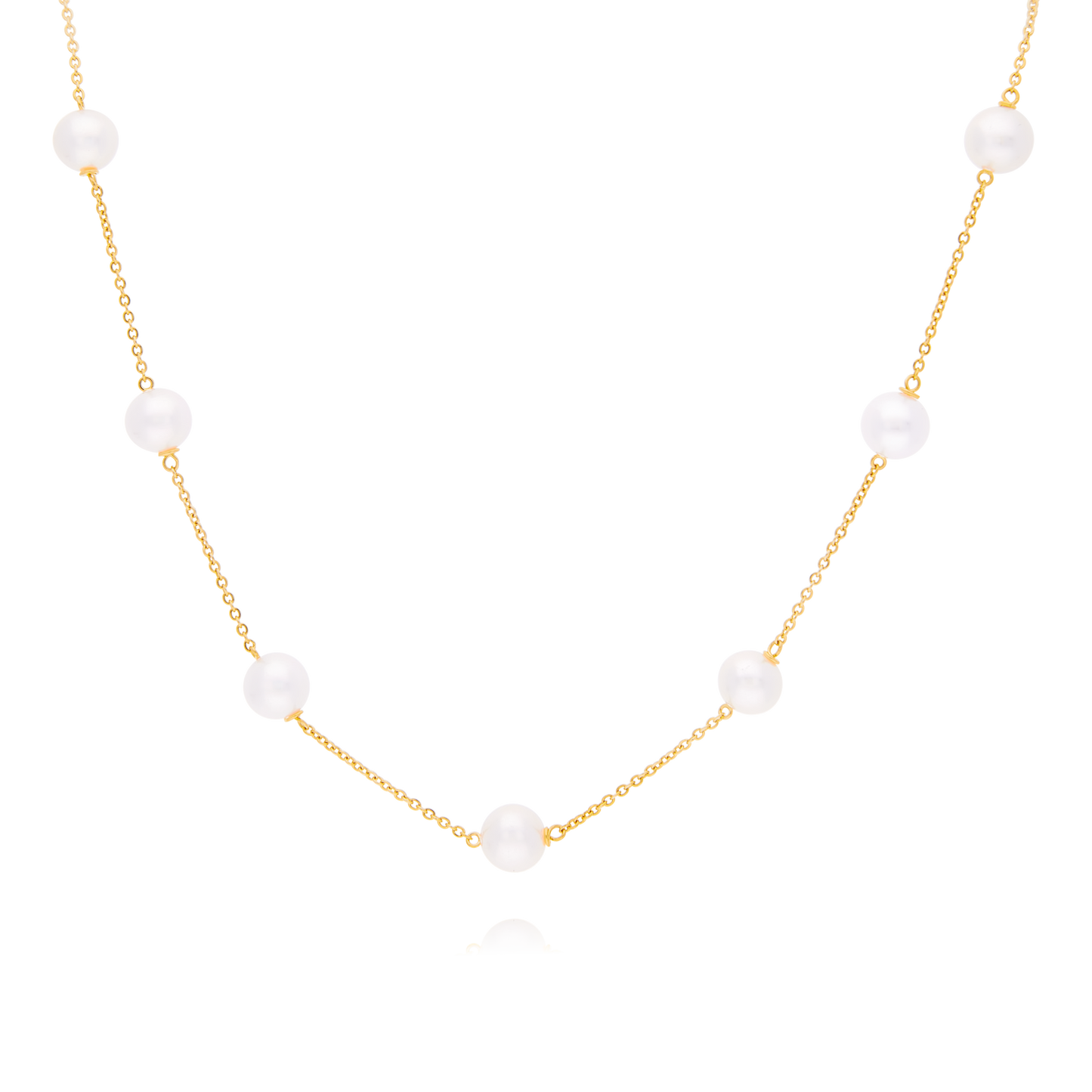 Pearl Yellow Gold 18-inch Necklace