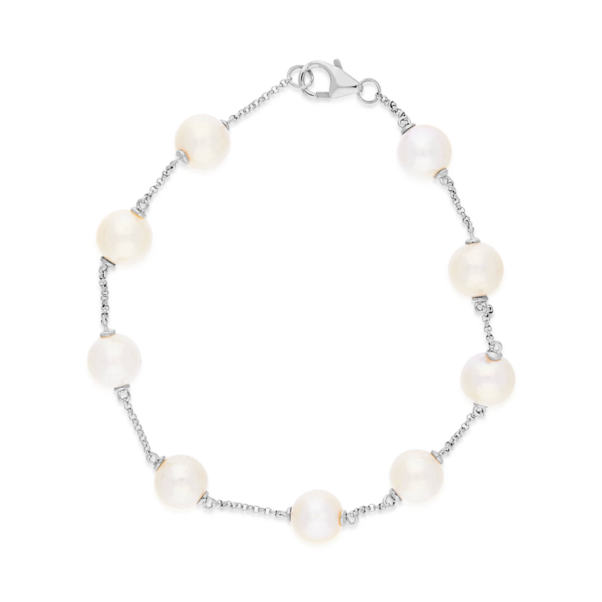 White Gold Pearl Bracelet