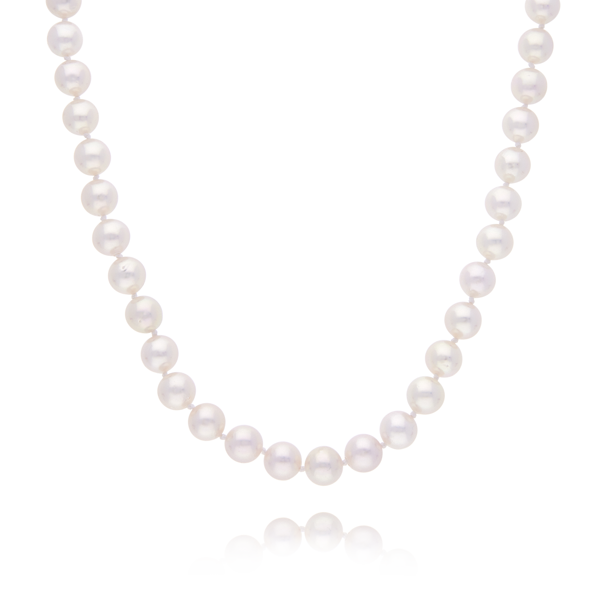 White Japanese Akoya Pearl Necklace & Earring 2-Piece Set, 7.0-7.5mm -  Pearls of Joy