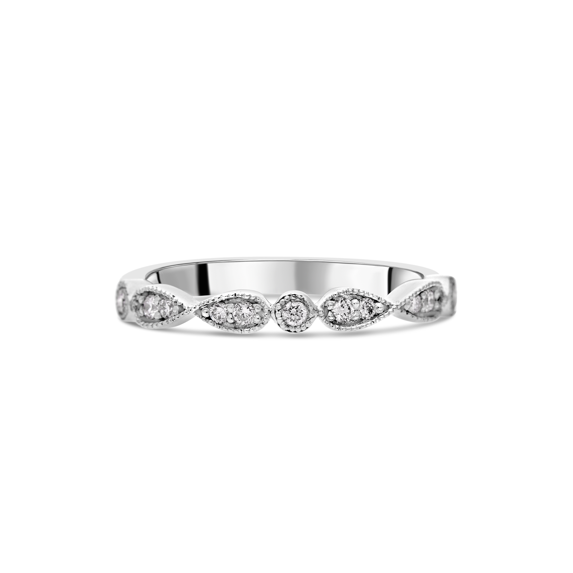 The "Flower" Pear Diamond Band