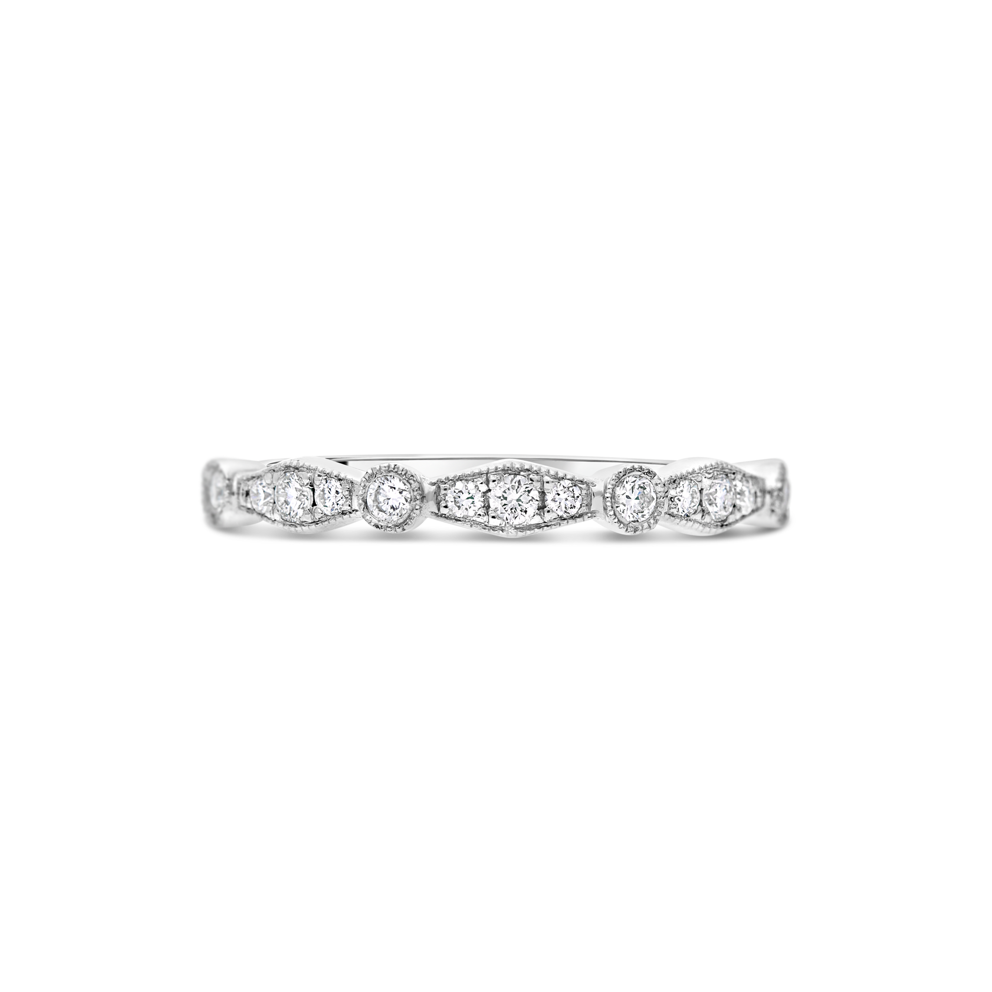 The "Flower" Vintage Diamond Band