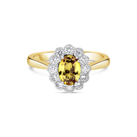 The "Kate" Flower Yellow Sapphire and Diamond Ring