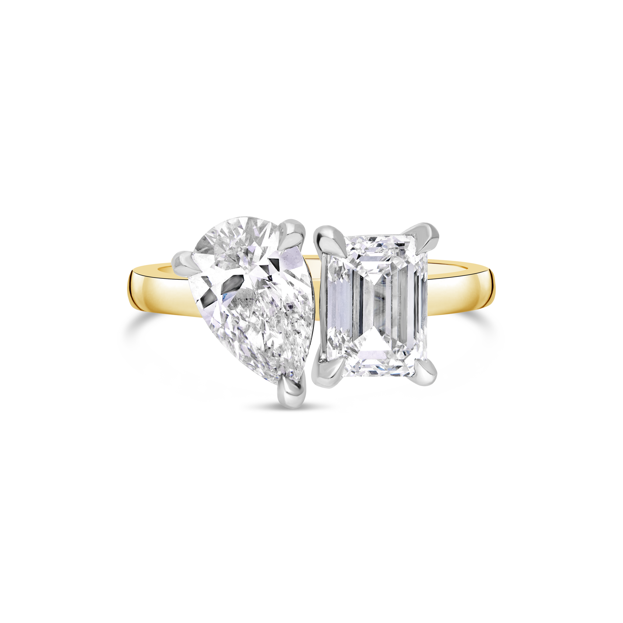 Buy quality 18kt / 750 rose gold two flower diamond ring 8lr251 in Pune