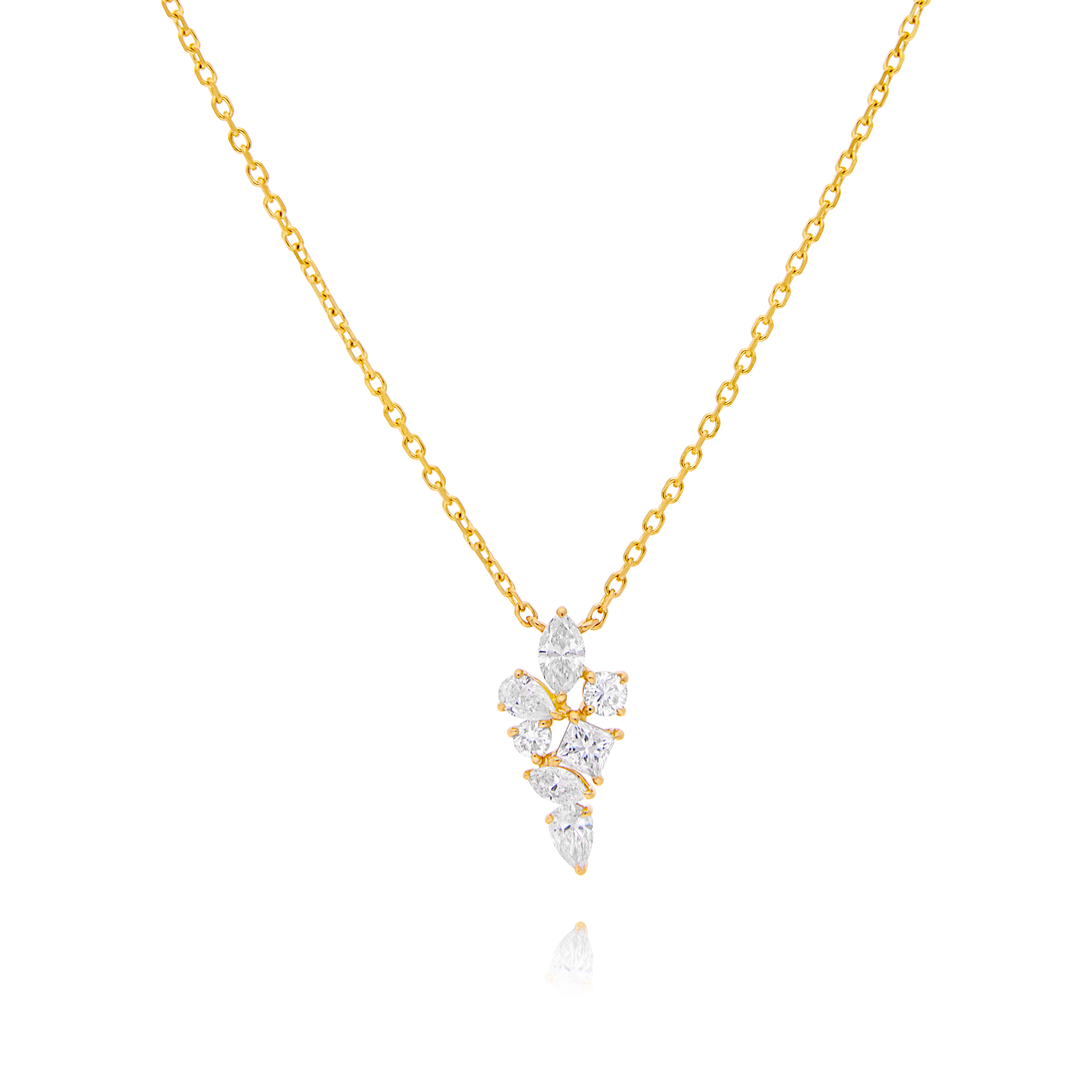 18ct Multi Shape Diamond Pendant