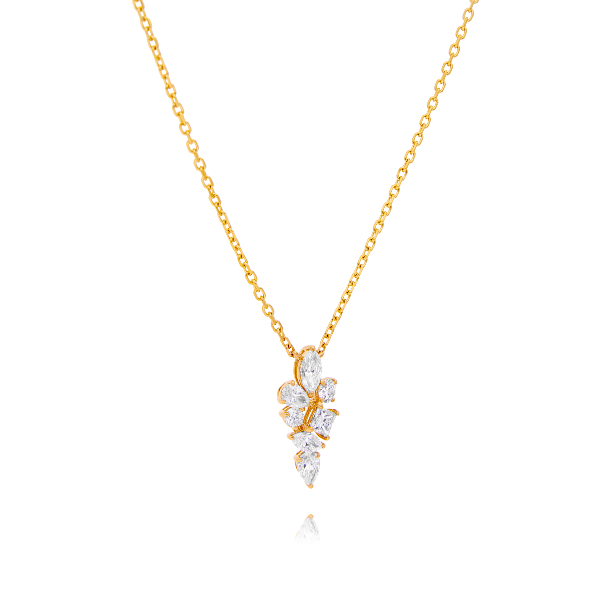 18ct Multi Shape Diamond Pendant