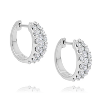 18ctw Diamond Hoop Earrings