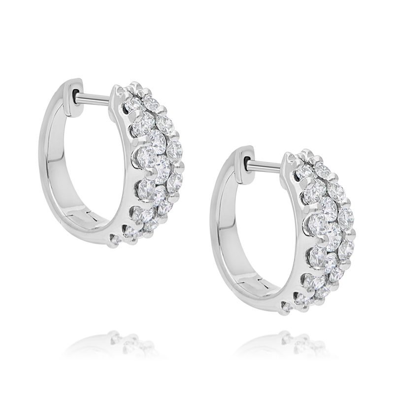 18ctw Diamond Hoop Earrings