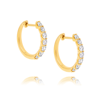 18ct Diamond Hoop Earrings