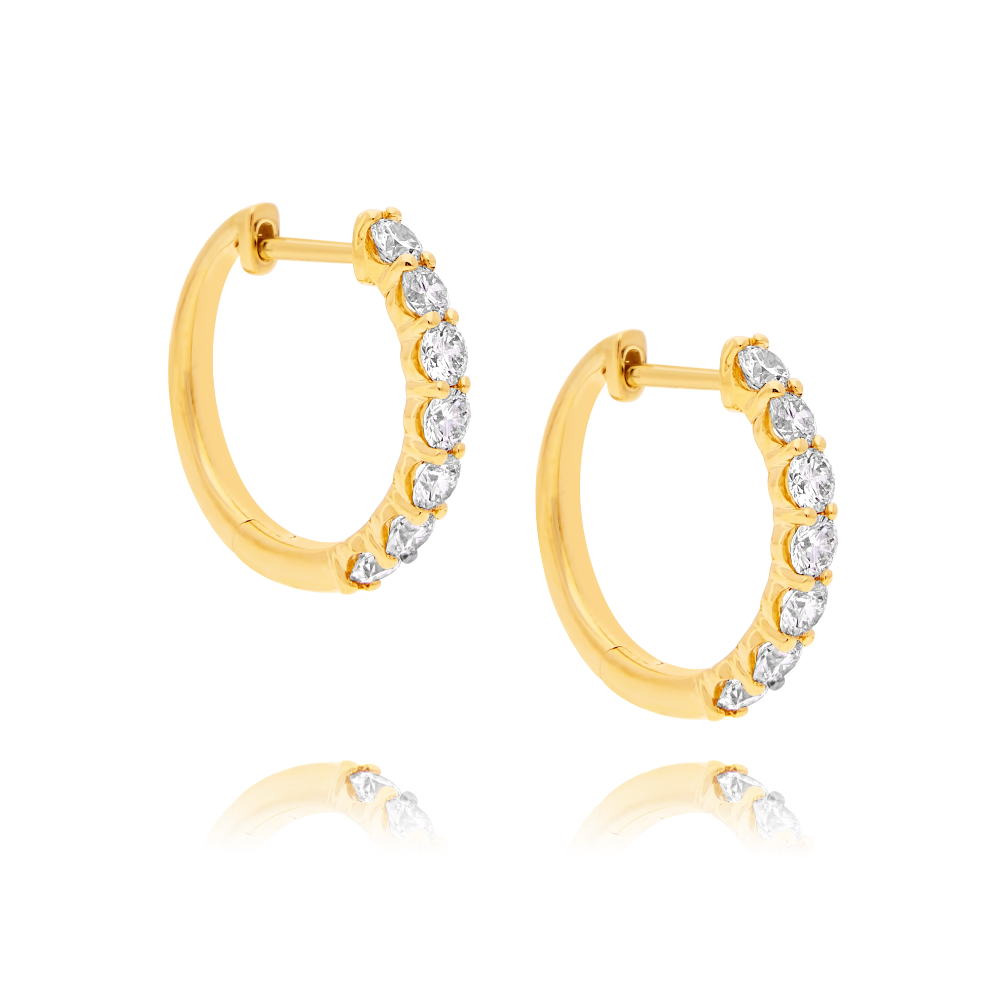 18ct Diamond Hoop Earrings