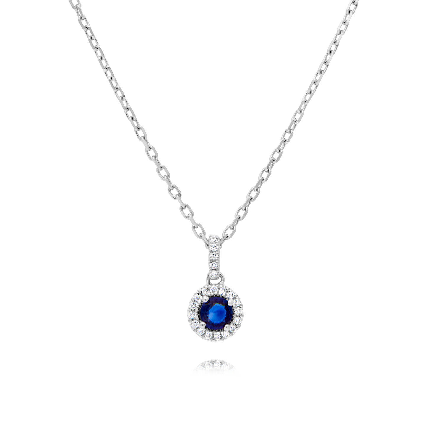 18ctw Sapphire and Diamond Pendant