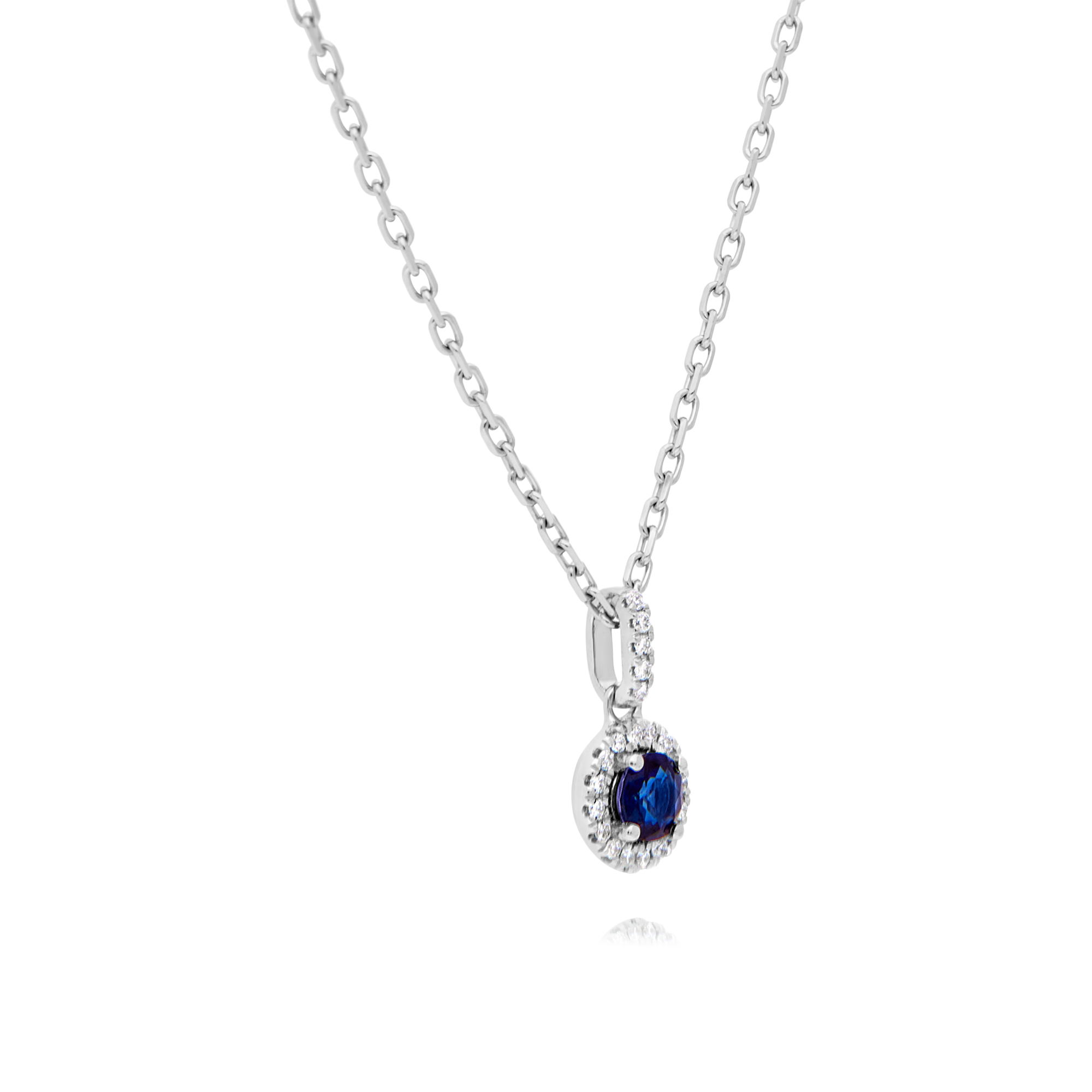 18ctw Sapphire and Diamond Pendant