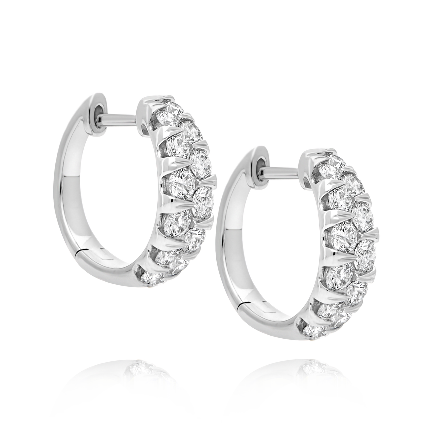 18ctw Diamond Hoop Earrings