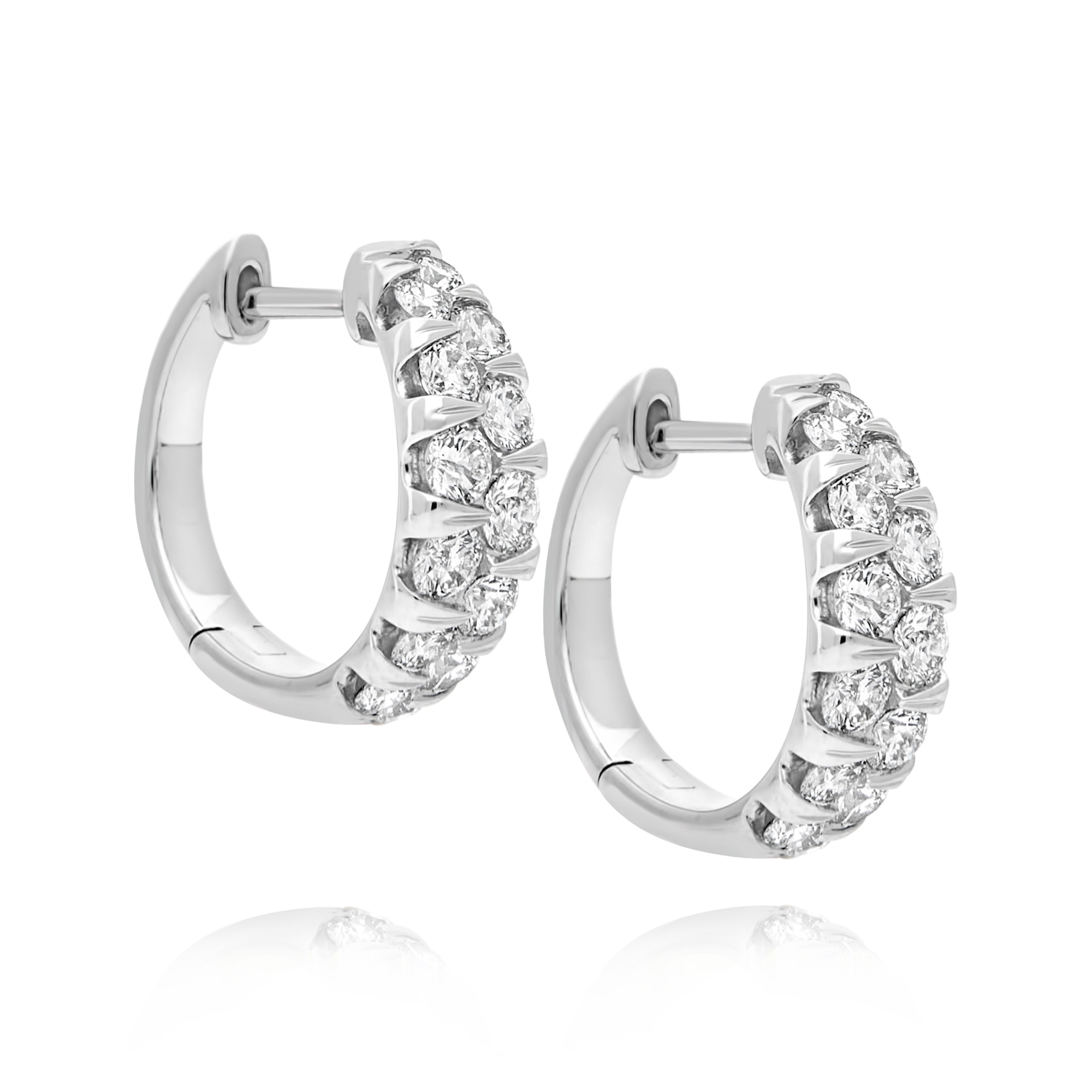 18ctw Diamond Hoop Earrings