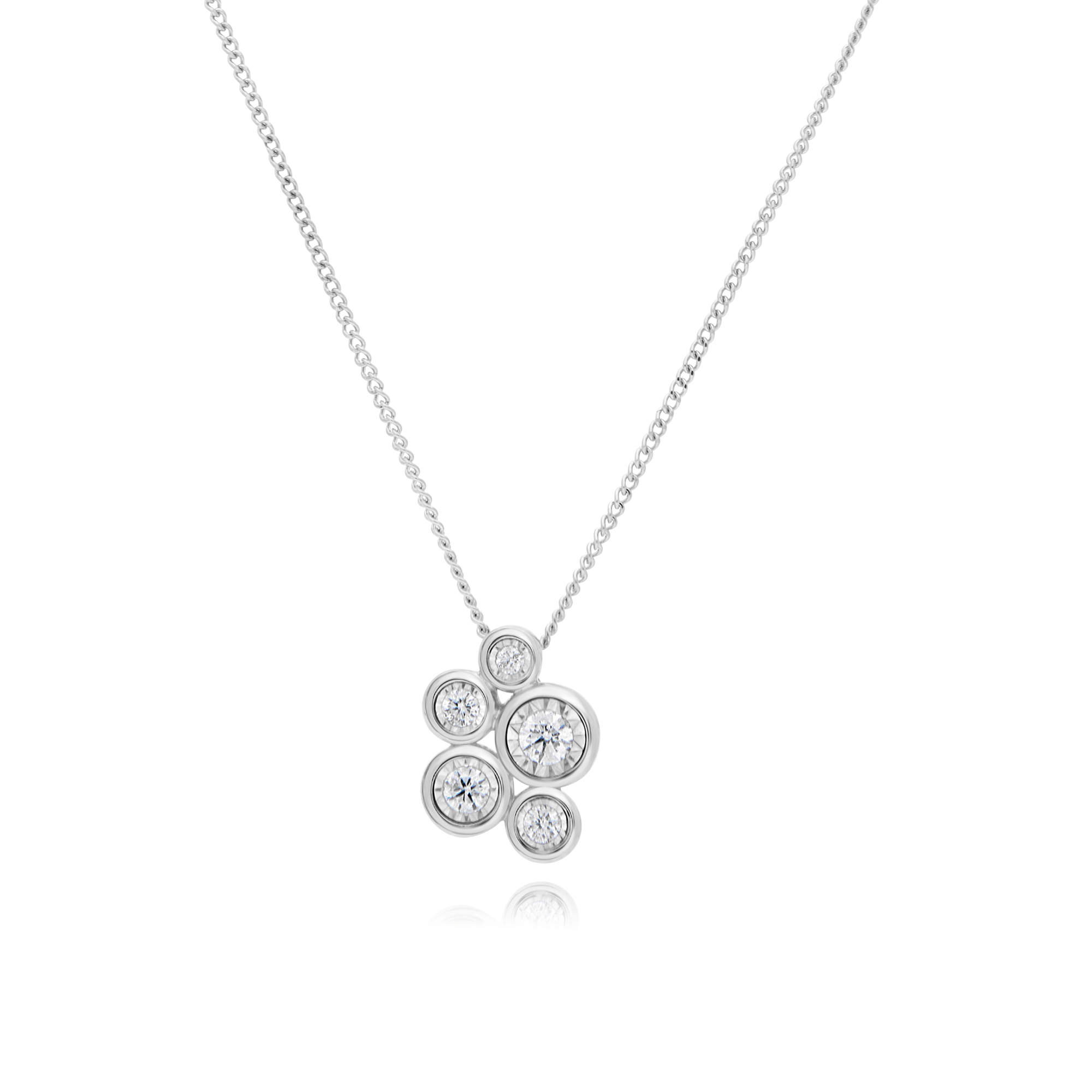 9ct 5-Stone Diamond Pendant