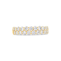 18ct 2-Row Diamond Ring