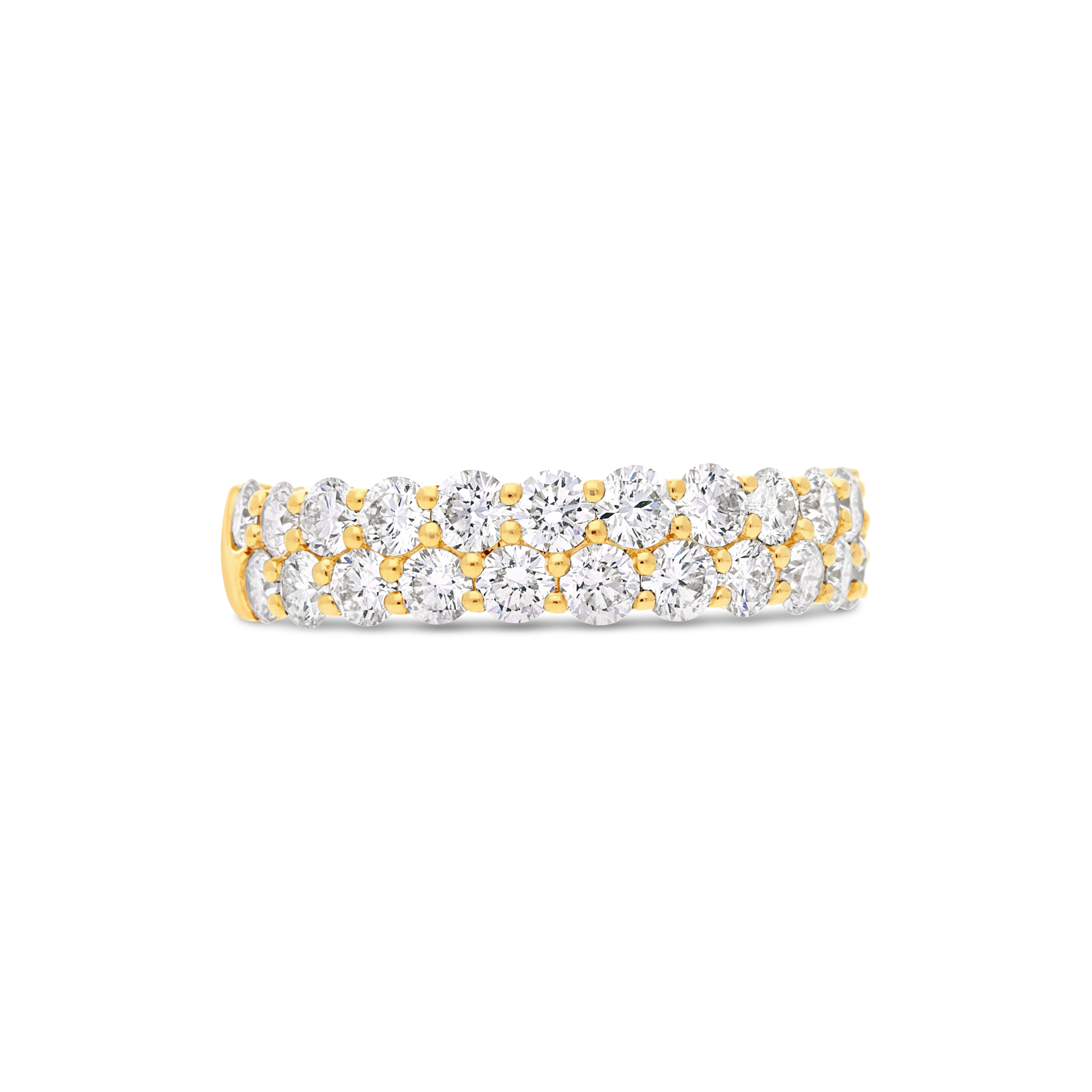 18ct 2-Row Diamond Ring