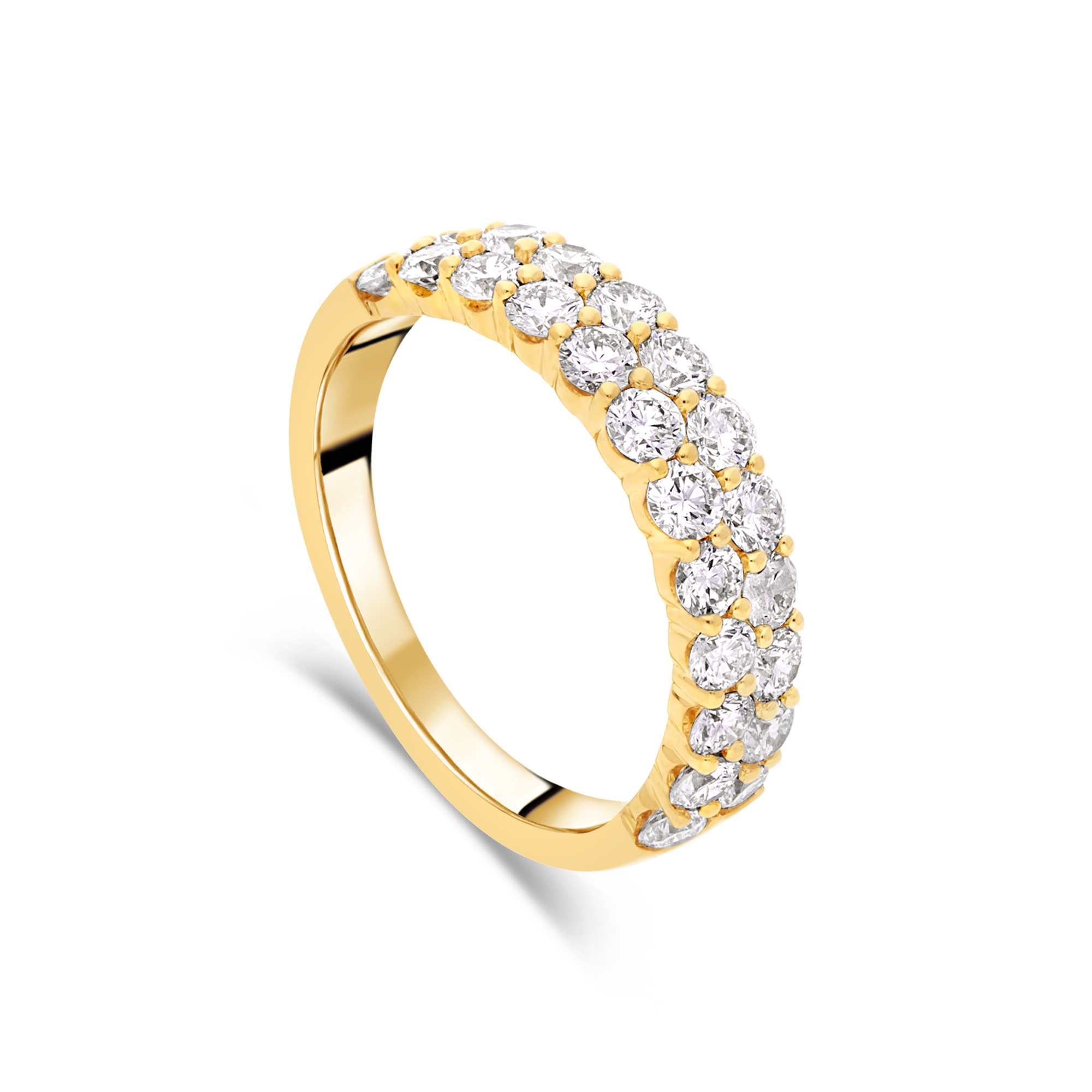 18ct 2-Row Diamond Ring